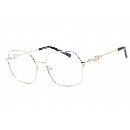 Charriol Men's Eyeglasses - Full Rim Shiny Silver/Gold Hexagon Metal | PC71049 C02 ,