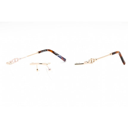 Charriol Men's Eyeglasses - Rimless Shiny Gold Rectangular Metal Frame | PC71048 C01 ,