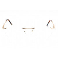 Charriol Men's Eyeglasses - Rimless Shiny Gold Rectangular Metal Frame | PC71048 C01 ,