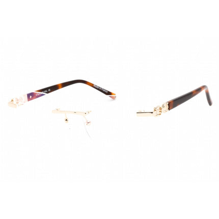 Charriol Men's Eyeglasses - Rimless Shiny Gold Rectangular Metal Frame | PC71057 C01 ,