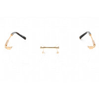 Charriol Men's Eyeglasses - Rimless Shiny Gold Rectangular Titanium | PC75104 C01 ,