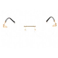 Charriol Men's Eyeglasses - Rimless Shiny Gold Round Shape Metal Frame | PC75095 C01 ,