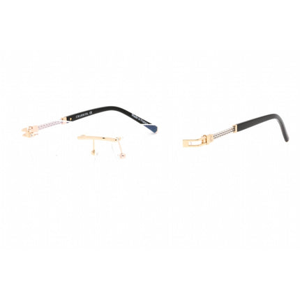 Charriol Men's Eyeglasses - Rimless Shiny Gold/Silver Round Metal Frame | PC75095 C03 ,