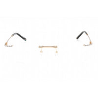 Charriol Men's Eyeglasses - Rimless Shiny Gold/Silver Round Titanium | PC75099 C03 ,