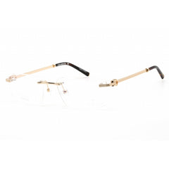 Charriol Men's Eyeglasses - Rimless Shiny Light Gold Rectangular Frame | PC75081 C03