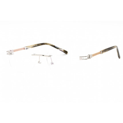 Charriol Men's Eyeglasses - Rimless Shiny Silver/Gold Round Metal Frame | PC75095 C02 ,