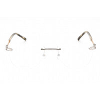 Charriol Men's Eyeglasses - Rimless Shiny Silver/Gold Round Metal Frame | PC75095 C02 ,