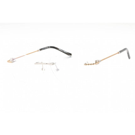 Charriol Men's Eyeglasses - Rimless Shiny Silver/Gold Round Titanium | PC75099 C02 ,