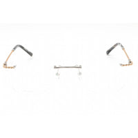 Charriol Men's Eyeglasses - Rimless Shiny Silver/Gold Round Titanium | PC75099 C02 ,