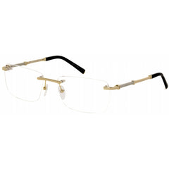 Charriol Men's Eyeglasses - Shiny Gold and Silver Rectangular Frame | PC75066 C01