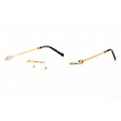 Charriol Men's Eyeglasses - Shiny Gold and Silver Rectangular Titanium | PC75081 C01