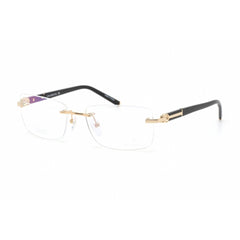 Charriol Men's Eyeglasses - Shiny Gold/Black Titanium Rectangular Frame | PC75076 C01