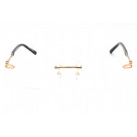 Charriol Men's Eyeglasses - Shiny Gold/Silver Rectangular Metal Frame | PC75094 C03 ,