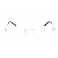 Charriol Men's Eyeglasses - Shiny Gold/Silver Titanium Rectangular Frame | PC75088 C03 ,