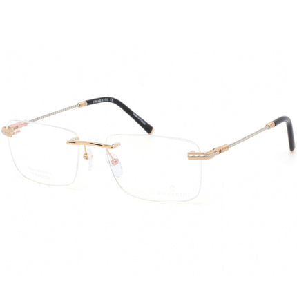 Charriol Men's Eyeglasses - Shiny Gold/Silver/Black Rectangular Frame | PC75078 C01 ,