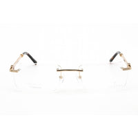 Charriol Men's Eyeglasses - Shiny Light Gold Titanium Rectangular Frame | PC75081 C03 ,