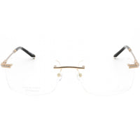 Charriol Men's Eyeglasses - Shiny Light Gold/Silver Rectangular Frame | PC75085 C01 ,