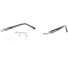 Charriol Men's Eyeglasses - Shiny Silver/Black Rectangular Shape Frame | PC75083 C02