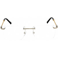 Charriol Men's Eyeglasses - Shiny Silver/Gold Rectangular Metal Frame | PC75063 C02 ,