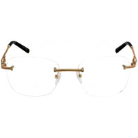 Charriol Women's Eyeglasses - Shiny Gold and Black Oval Shaped Frame | PC71036 C01 ,