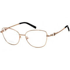 Charriol Women's Eyeglasses - Shiny Gold/Black Cat Eye Shaped Frame | PC71034 C01