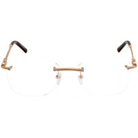 Charriol Women's Eyeglasses - Shiny Gold/Tortoise Geometrical Frame | PC71033 C01 ,