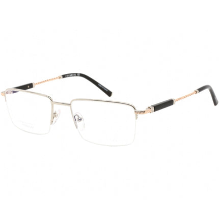 Charriol Women's Eyeglasses - Shiny Silver and Gold Rectangular Frame | PC75071 C02 ,