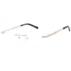 Charriol Women's Eyeglasses - Shiny Silver/Black Cat Eye Shaped Frame | PC71039 C02