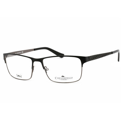 Chesterfield Men's Eyeglasses - Black/Gunmetal Metal Rectangular Frame | 34 XL 0RD2 00 ,