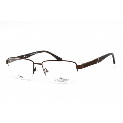 Chesterfield Men's Eyeglasses - Half Rim Dark Brown Rectangular | CH 68XL 0R0Z 00 ,