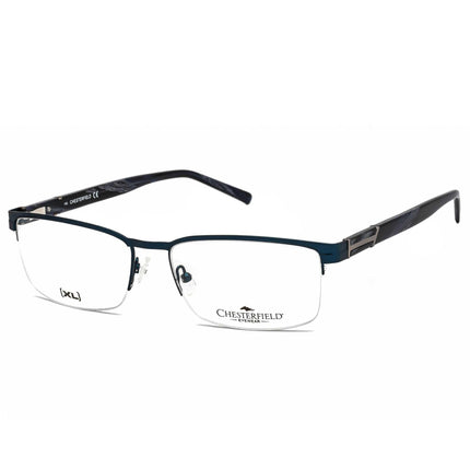 Chesterfield Men's Eyeglasses - Matte Blue Metal Rectangular Frame | CH 65XL 0FLL 00 ,