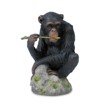 Chimpanzee Chewing Branch Sculpture ,