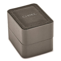 Chisel Matte Black IP-plated Blue Dial Watch ,