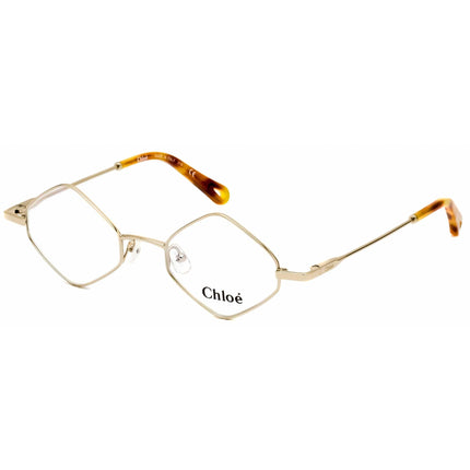 Chloe Women's Eyeglasses - Medium Gold Metal Diamond Frame Clear Lens | CE2158 906 ,