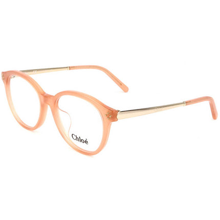 Chloe Women's Eyeglasses - Peach Plastic Round Frame Demo Lens | CHLOE 2681A 749 ,