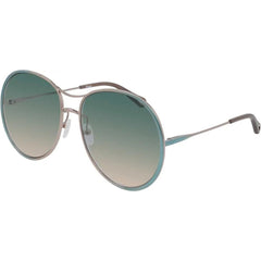 Chloe Women's Sunglasses - Gradient Green Lens Metal Frame | CH0016S-30009862002