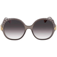 Chloe Women's Sunglasses - Gradient Lens Dark Grey Plastic Round Frame | CE749S 036 ,