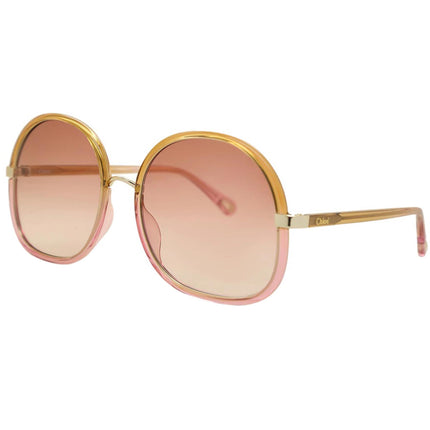 Chloe Women's Sunglasses - Gradient Orange Lens Acetate Frame | CH0029S-30009789002 ,