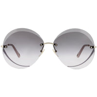 Chloe Women's Sunglasses - Shiny Gold Frame Grey Gradient Lens | CH0063S-30011429001 ,