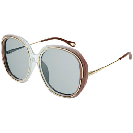 Chloe Women's Sunglasses - Shiny Rust Brown Plastic Frame | CH0078SA-30011531003 ,
