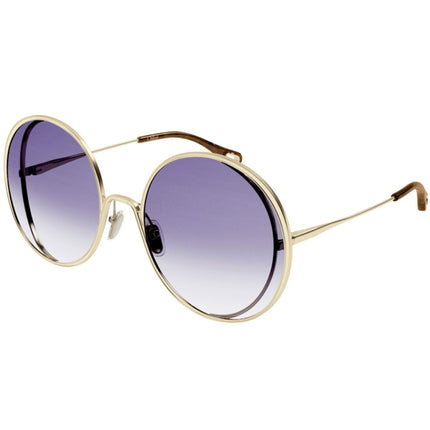 Chloe Women's Sunglasses - Violet Gradient Lens Metal Frame | CH0037SA-30009908005 ,