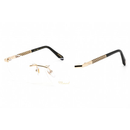 Chopard Men's Eyeglasses - Shiny Total Rose Gold and Black Metal Frame | VCHF47 0300 ,