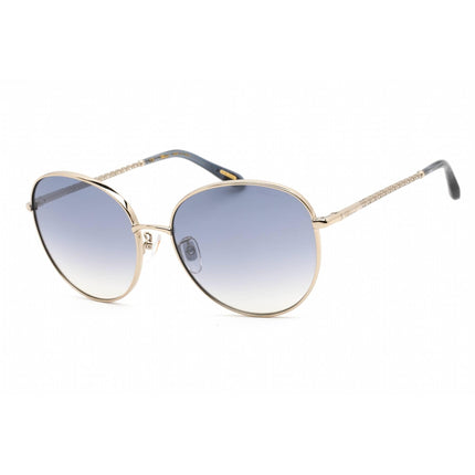Chopard Men's Sunglasses - Full Rim Shiny Light Gold Metal Oval Frame | SCHF75V 594B ,
