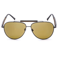 Chopard Men's Sunglasses - Ruthenium/Carbon Fiber/Wood Aviator Shape Frame SCHC94 568P ,