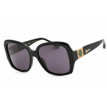 Chopard Men's Sunglasses - Shiny Black Rectangular Frame Grey Lens | SCH288S 700Y ,