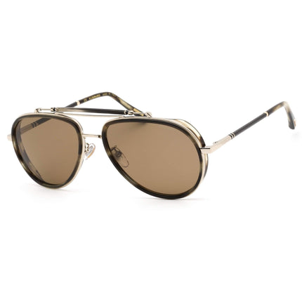 Chopard Men's Sunglasses - Shiny Brown Striped Havana and Gold Frame SCHF24 7HLP ,