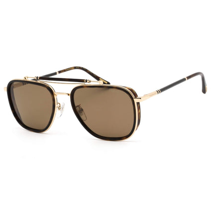 Chopard Men's Sunglasses - Shiny Dark Havana/Gold Aviator Shaped Frame SCHF25 722P ,