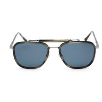 Chopard Men's Sunglasses - Shiny Striped Grey Havana and Silver Frame SCHF25 3AMP ,