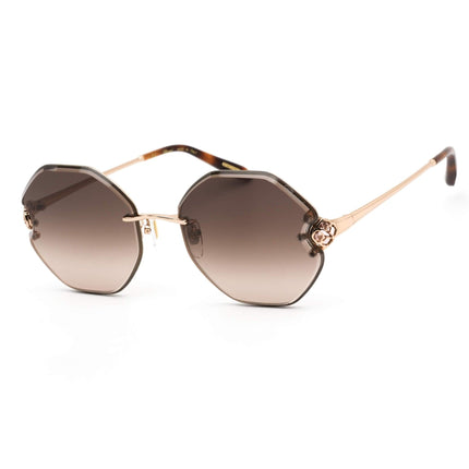 Chopard Unisex Sunglasses - Full Rim Shiny Copper Gold/Black/Havana Metal SCHF85S 08FC ,