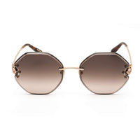 Chopard Unisex Sunglasses - Full Rim Shiny Copper Gold/Black/Havana Metal SCHF85S 08FC ,